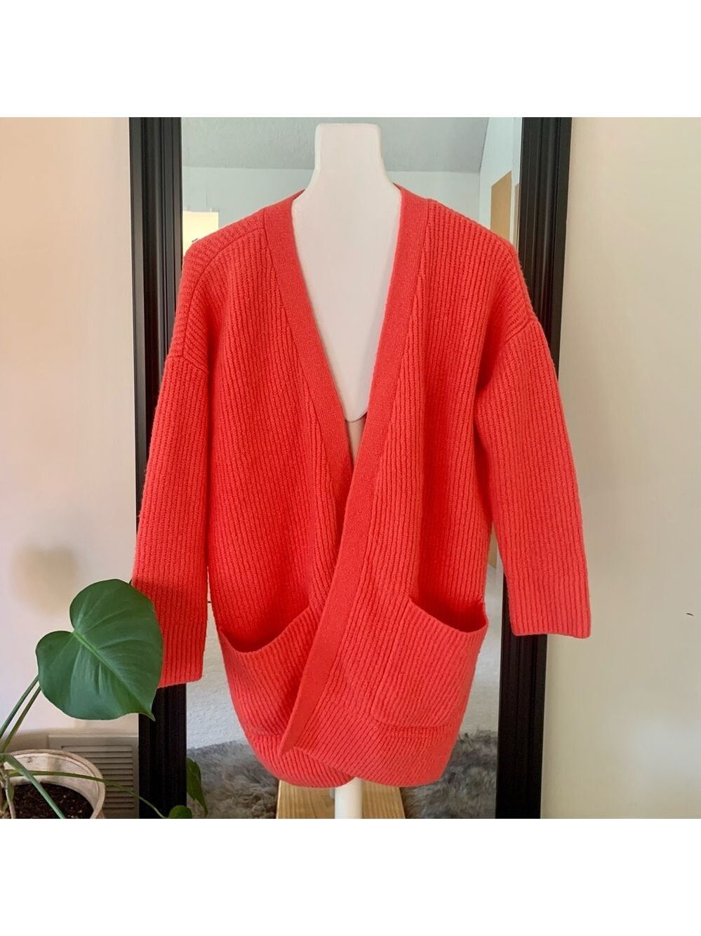 Good Threads Orange Cardigan Sweater